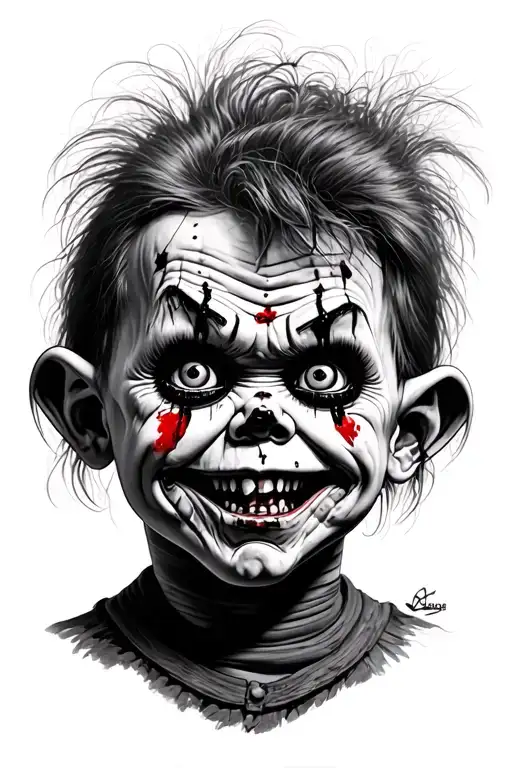 Chucky Freddy Kruger jeppers creepers all tattoo design idea