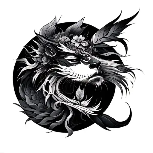 Vietnamese mythology inspired tattoo tattoo design idea
