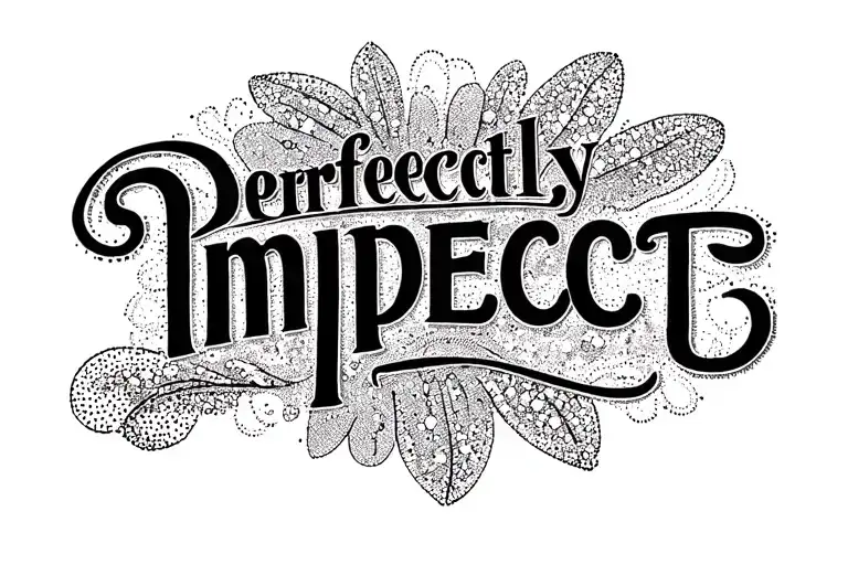"Perfectly imperfect " semi colon incorporated tattoo design idea