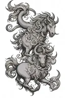 Leo and Capricorn tattoo design idea