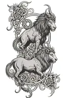 Leo and Capricorn tattoo design idea