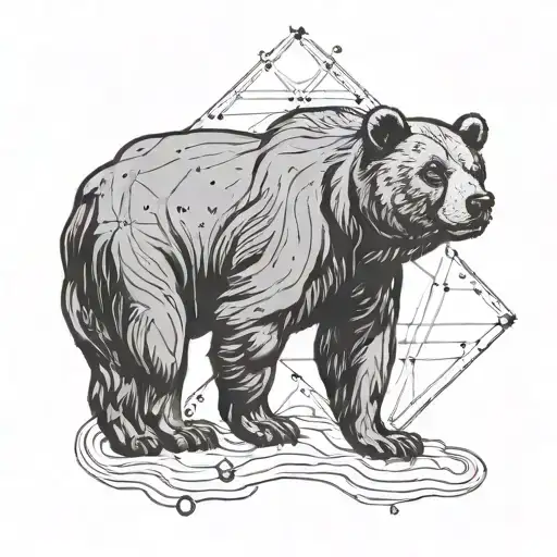 ursa major constellation tattoo design idea