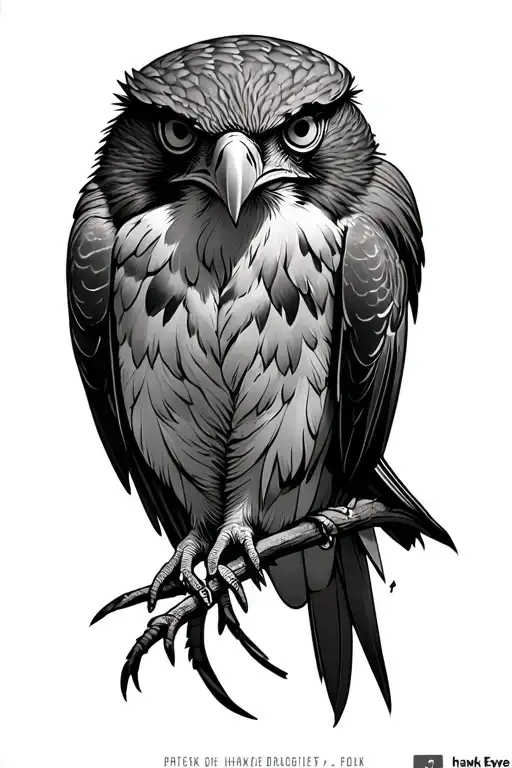 hawk eye tattoo design idea