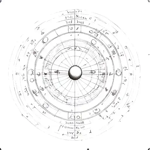 diagram of the heliocentric model of the solar system by copernicus tattoo design idea