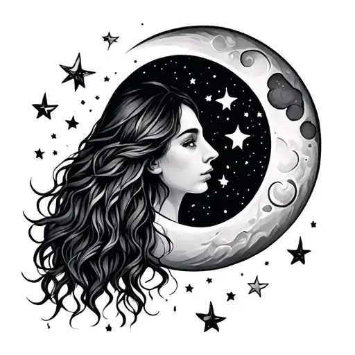 moon best friend tattoo tattoo design idea