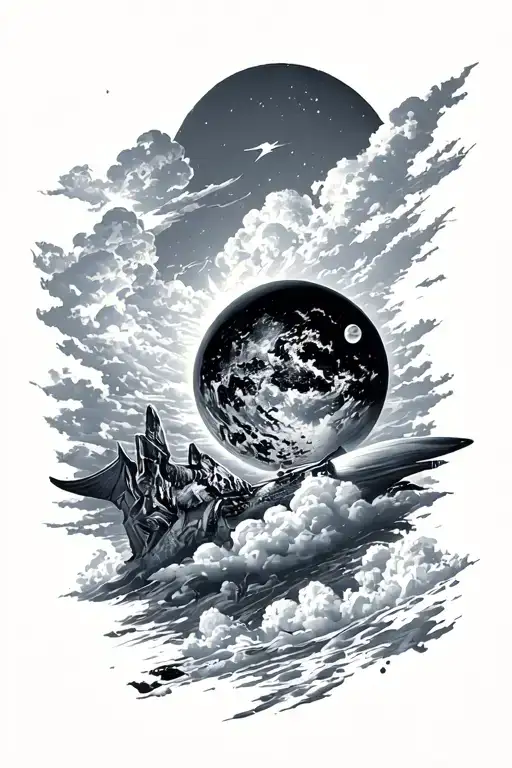 241 The Sky Is The Limit tattoo design idea