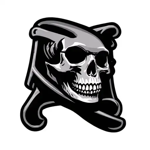 skull, Alabama crimson tide symbol, and subwoofers tattoo design idea