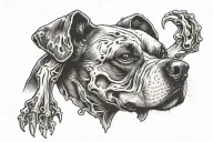 dog's bones tattoo design idea