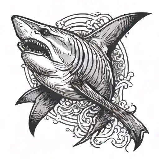 Bull Shark tattoo design idea