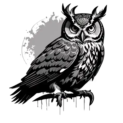 manchester united devil owl tattoo design idea