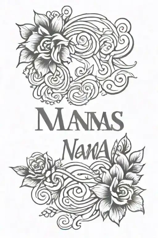 Tattoo with lover's name NaNa tattoo design idea