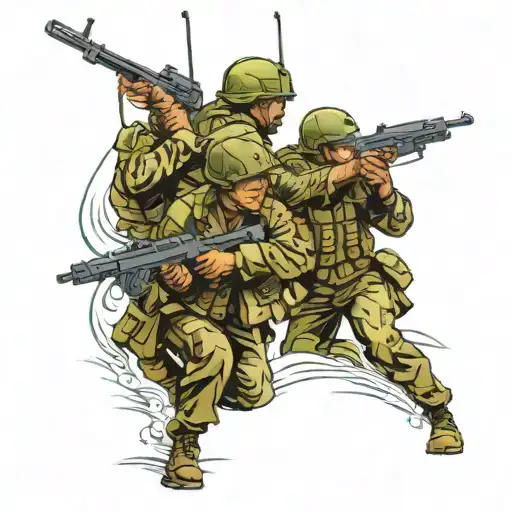 infantry soldiers infantry fighting vehicles tattoo design idea