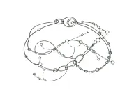 charm bracelet with dots and straight line  tattoo design idea