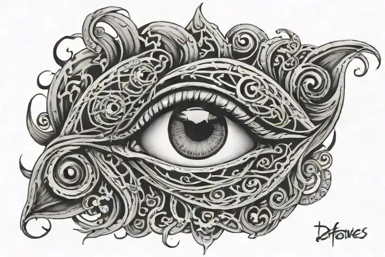 deftones ohms album cover eyes tattoo design idea