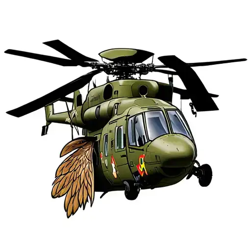 Blackhawk Helicopter tattoo design idea