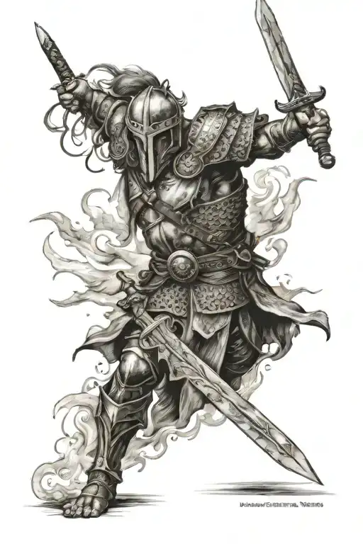 ulfhednar warrior battling tattoo design idea