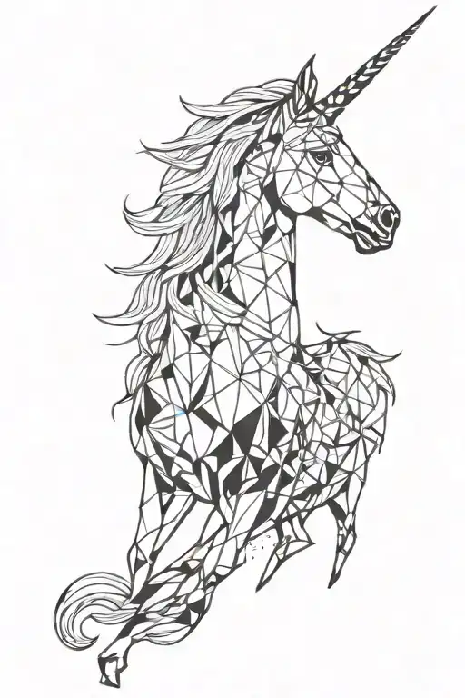 unicorn mandala tattoo design idea