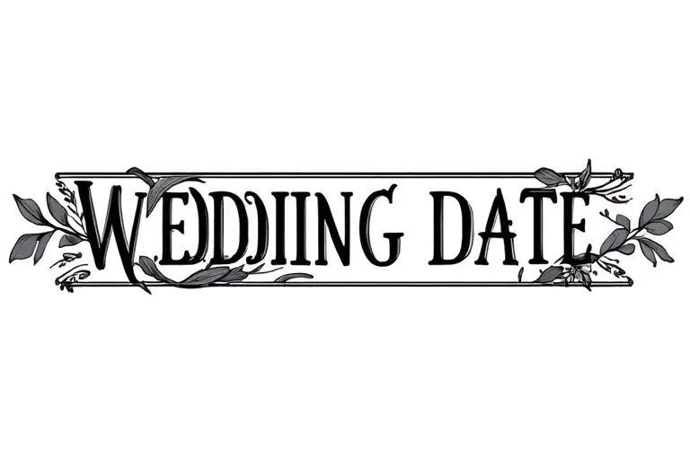 Wedding Date tattoo design idea