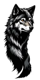 Fighting spirit wolf tattoo design idea