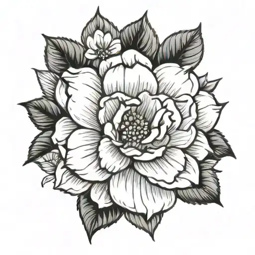 camellia flower for half sleeve tattoo design idea