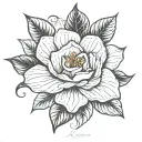 camellia flower for half sleeve tattoo design idea