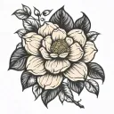 camellia flower for half sleeve tattoo design idea