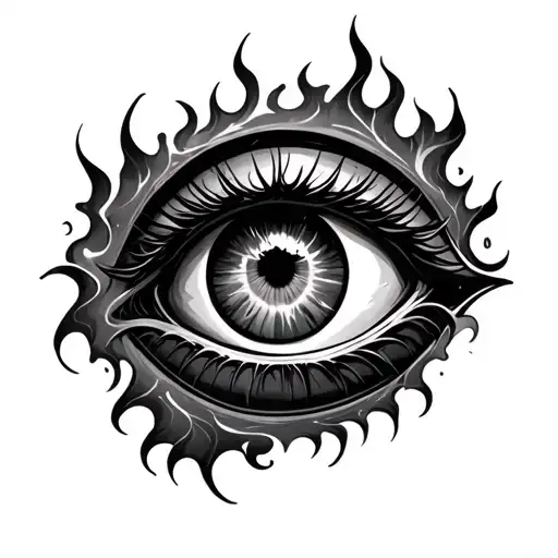 The eye of Sauron around the burn on his shoulder tattoo design idea