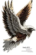 wing with Isaiah 40:31 in it tattoo design idea