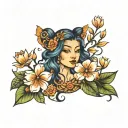 Mariana , jasmine tattoo design idea