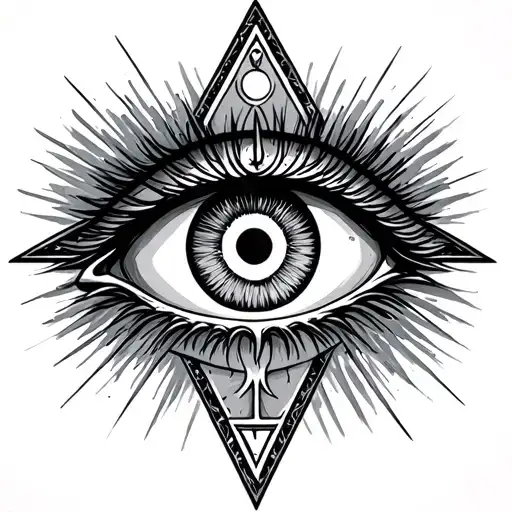 Illuminati All Seeing Eye tattoo design idea