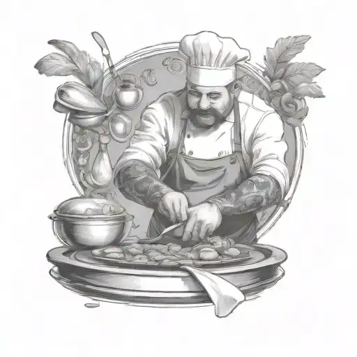 chef preparing tattoo design idea