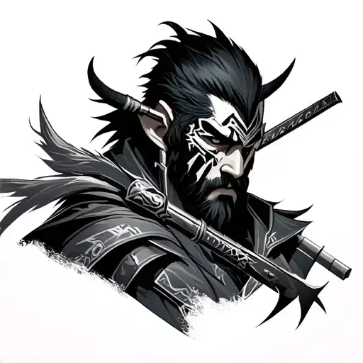 overwatch Hanzo genji japanese nordic tattoo tattoo design idea