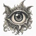 Lucifer's tear falling tattoo design idea