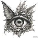 Lucifer's tear falling tattoo design idea