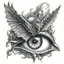 Lucifer's tear falling tattoo design idea