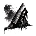 Silent hill 2 featuring Pyramid head tattoo design idea