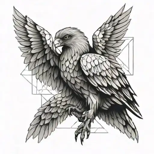 harpy gazing tattoo design idea