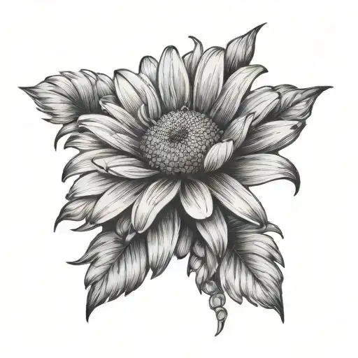 Daisy signature incorporated into the design tattoo design idea