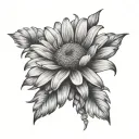 Daisy signature incorporated into the design tattoo design idea
