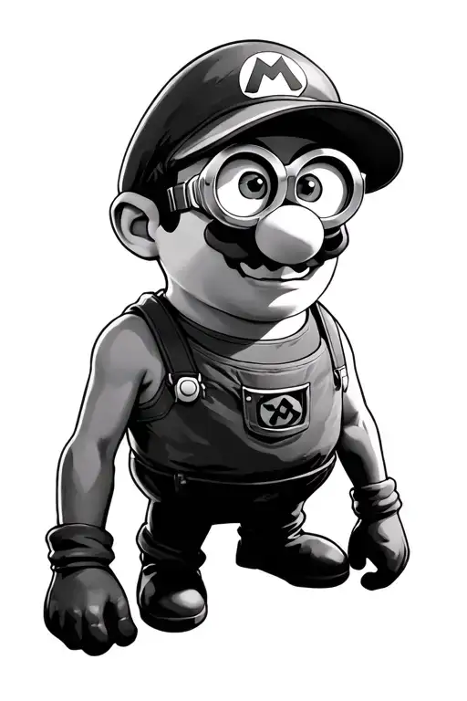 mario minion oompa loompa tattoo design idea
