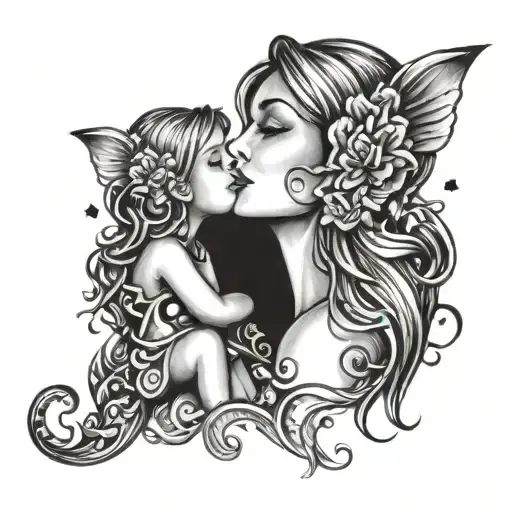 mother daughter small sparkle tattoo design tattoo design idea