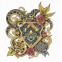 Louis Vuitton pattern tattoo design idea