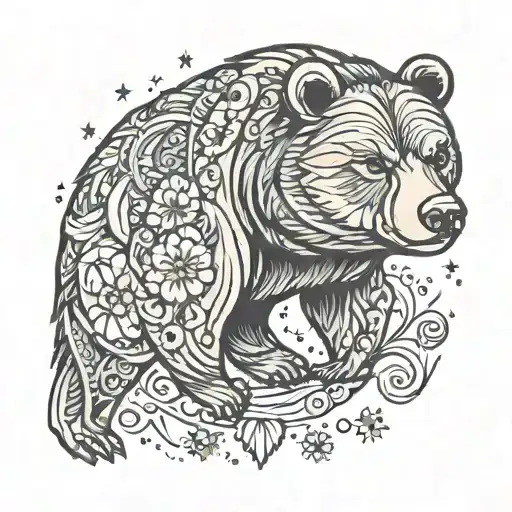 american traditional bear tattoo design idea