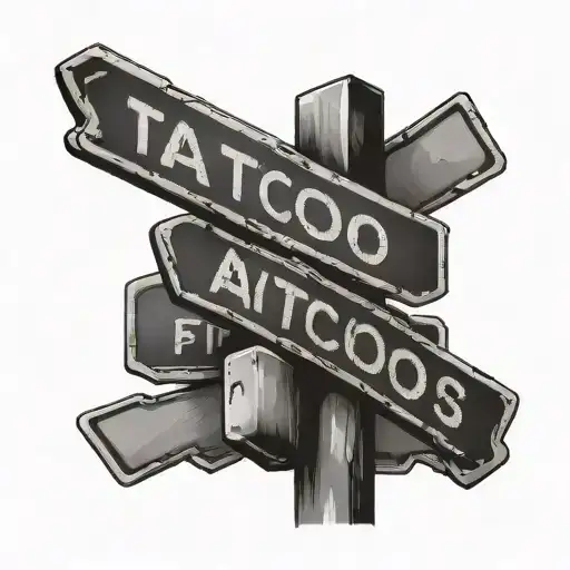 street sign tattoo design idea