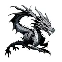 Steampunk Dragon tattoo design idea