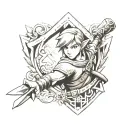 legend of zelda link tattoo design idea
