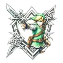 legend of zelda link tattoo design idea