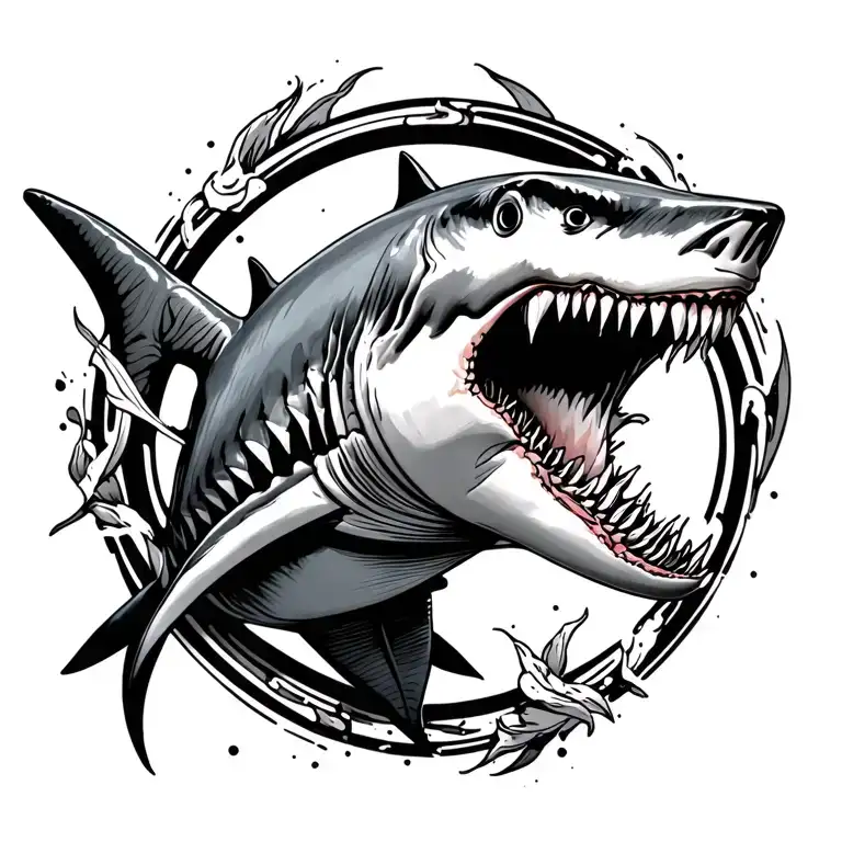 shark and design spine tattoo tattoo design idea