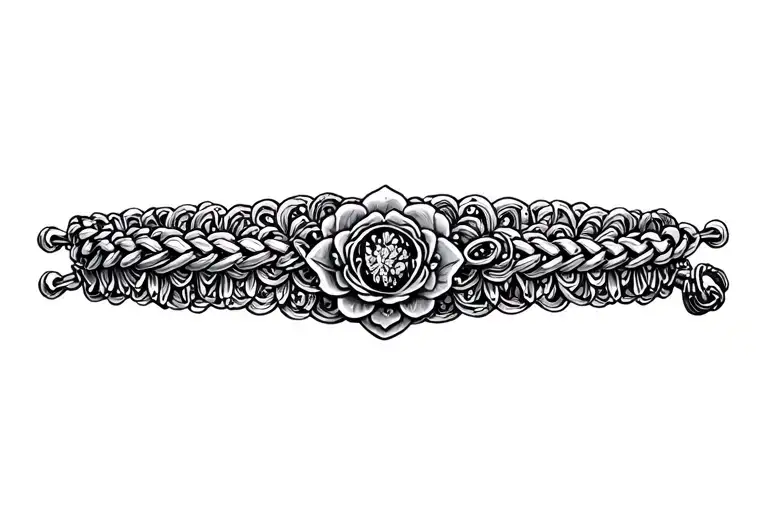 charm bracelet tattoo on forearm tattoo design idea