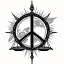 world peace libra tattoo design idea